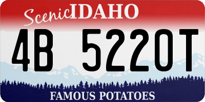 ID license plate 4B5220T