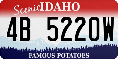 ID license plate 4B5220W