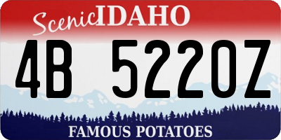 ID license plate 4B5220Z