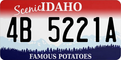 ID license plate 4B5221A