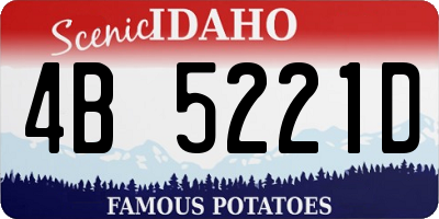 ID license plate 4B5221D