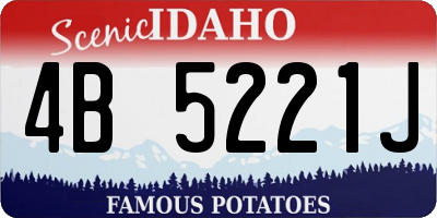 ID license plate 4B5221J
