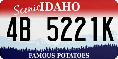 ID license plate 4B5221K