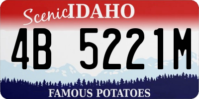 ID license plate 4B5221M