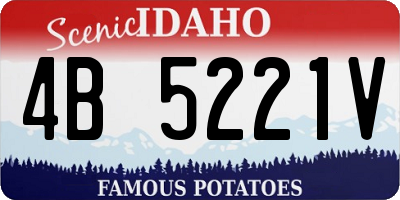 ID license plate 4B5221V