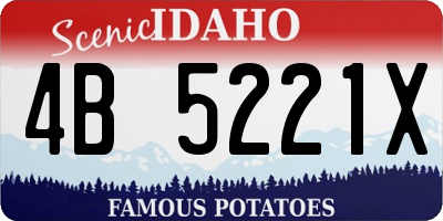 ID license plate 4B5221X