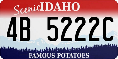 ID license plate 4B5222C