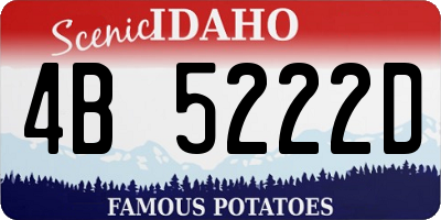 ID license plate 4B5222D
