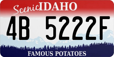 ID license plate 4B5222F