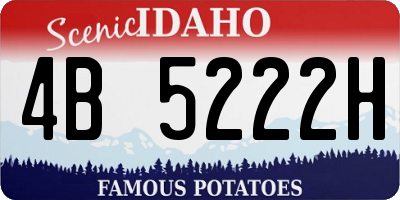 ID license plate 4B5222H