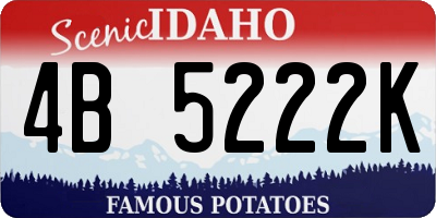 ID license plate 4B5222K