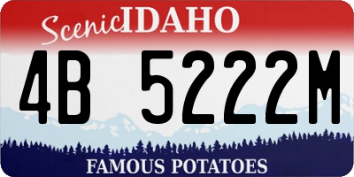 ID license plate 4B5222M