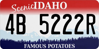 ID license plate 4B5222R