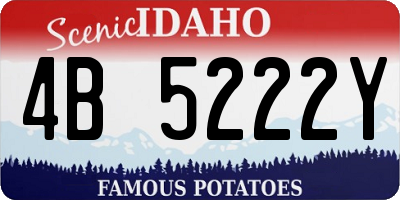 ID license plate 4B5222Y