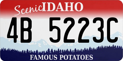 ID license plate 4B5223C