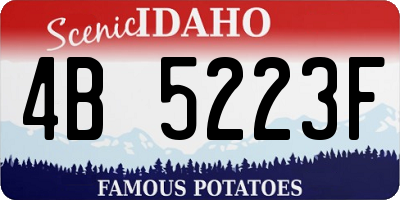 ID license plate 4B5223F