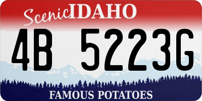 ID license plate 4B5223G
