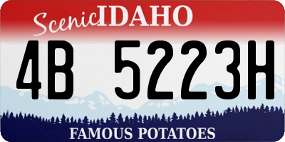 ID license plate 4B5223H