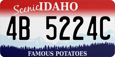 ID license plate 4B5224C