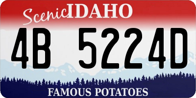 ID license plate 4B5224D