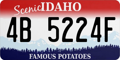 ID license plate 4B5224F