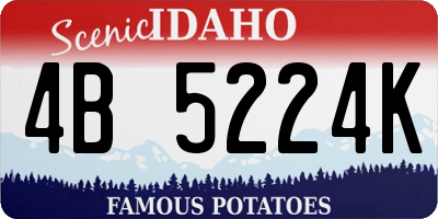ID license plate 4B5224K