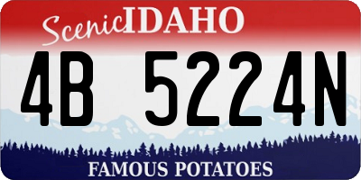ID license plate 4B5224N