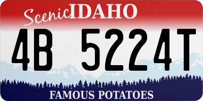 ID license plate 4B5224T