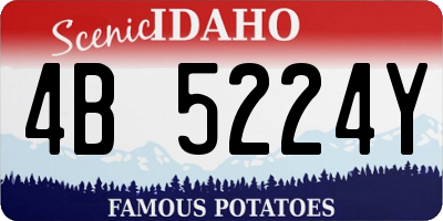 ID license plate 4B5224Y