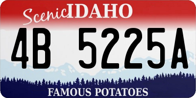 ID license plate 4B5225A