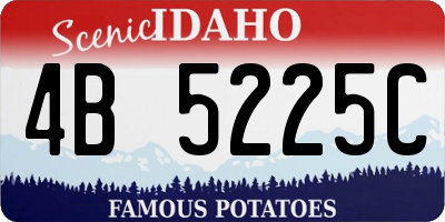 ID license plate 4B5225C