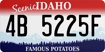 ID license plate 4B5225F