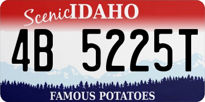 ID license plate 4B5225T