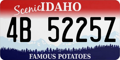 ID license plate 4B5225Z