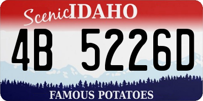 ID license plate 4B5226D