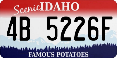 ID license plate 4B5226F