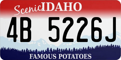 ID license plate 4B5226J