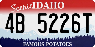 ID license plate 4B5226T
