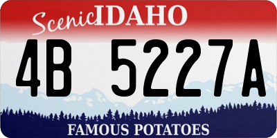 ID license plate 4B5227A