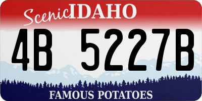 ID license plate 4B5227B