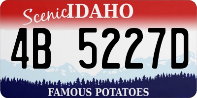 ID license plate 4B5227D