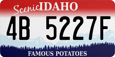 ID license plate 4B5227F