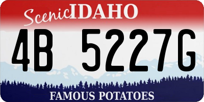 ID license plate 4B5227G