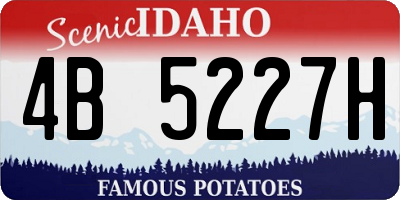 ID license plate 4B5227H