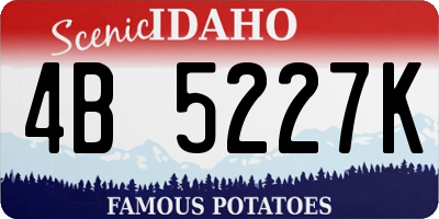 ID license plate 4B5227K