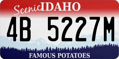 ID license plate 4B5227M