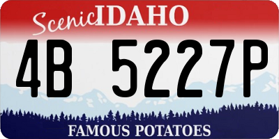 ID license plate 4B5227P
