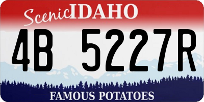 ID license plate 4B5227R
