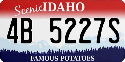 ID license plate 4B5227S