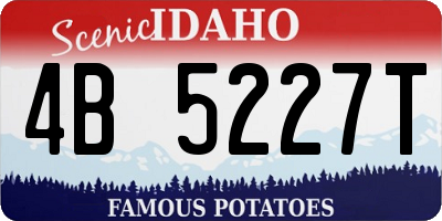ID license plate 4B5227T